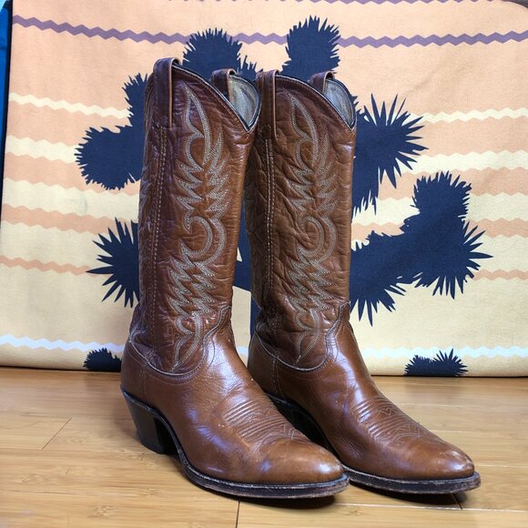 Dan Post Women's 7.5 Vintage Western Cowboy Boots American Made Soft - Picture 3 of 8